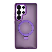 Case Coolbox GMobile para Samsung S25 Ultra Metal Matte con MagSafe, soporte integrado, antigolpes, morado